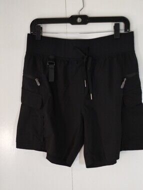 Black Women's Cargo Shorts - Stretch Utility Style